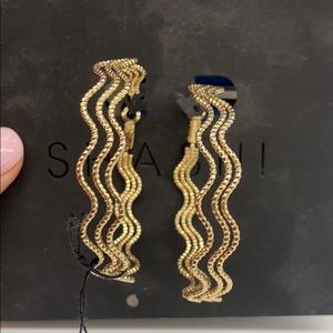 Shashi gold wave hoop earrings
